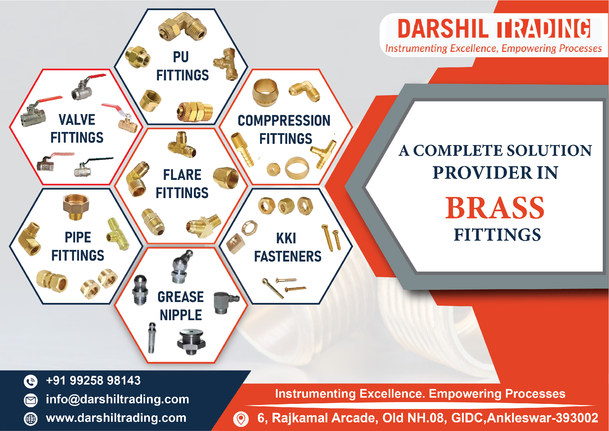 BRASS PIPE FITTINGS & COMPRESSION FITTINGS - Darshil Trading